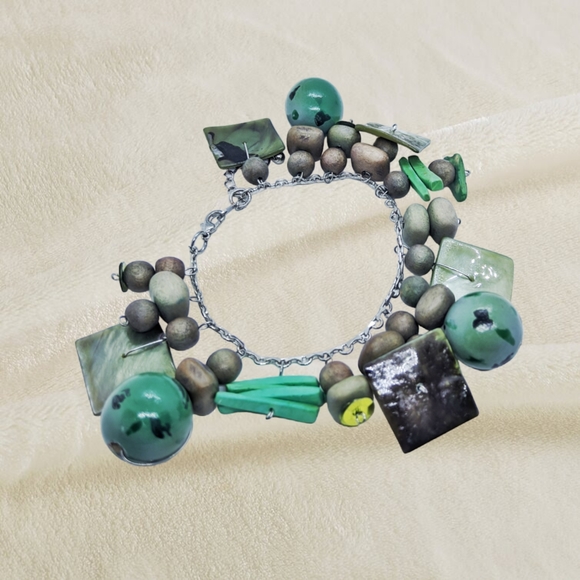 Outgoing, Bold, One-of-a-Kind Daring Style Multi-charm Bracelet - Picture 2 of 7